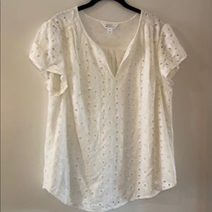Market & Spruce Syriah Embroidered Top